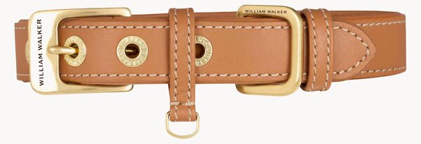 Collare per cani in pelle nappa Caramel