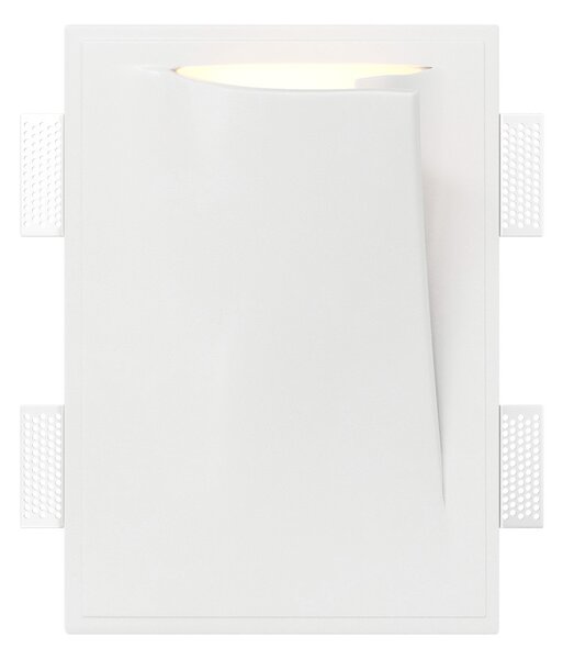 Applique da Incasso E14 FOLD DX a Libro in Gesso Pitturabile