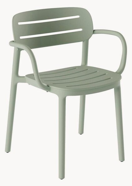 Set di 2 sedie con braccioli impilabili Croisette