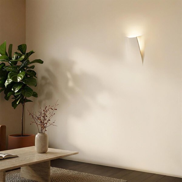 Applique da Incasso E14 FOLD DX a Libro in Gesso Pitturabile