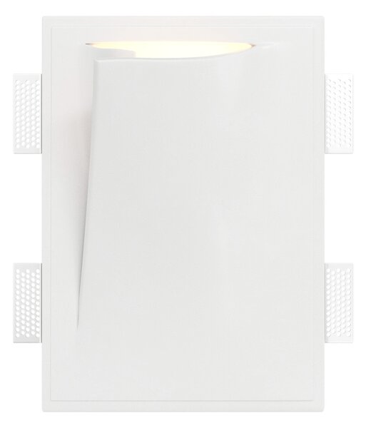 Applique da Incasso E14 FOLD SX a Libro in Gesso Pitturabile