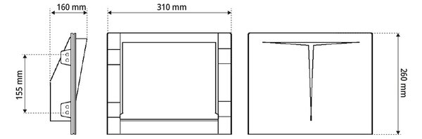 Applique da Incasso 2xG9 FOLD Apertura Centrale in Gesso