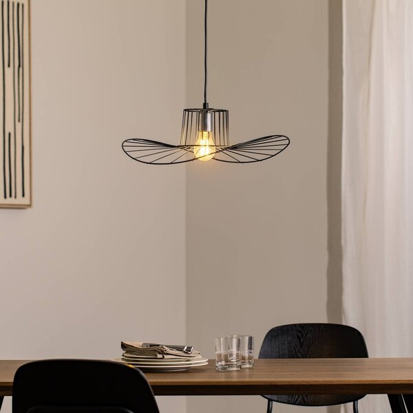 Lampada a sospensione Tel Opviq, dimmerabile, Nero, Soggiorno / Sala da pranzo, Metallo, Lampada a sospensione