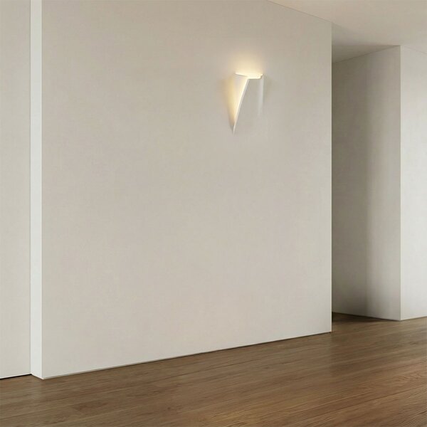 Applique da Incasso E14 FOLD SX a Libro in Gesso Pitturabile
