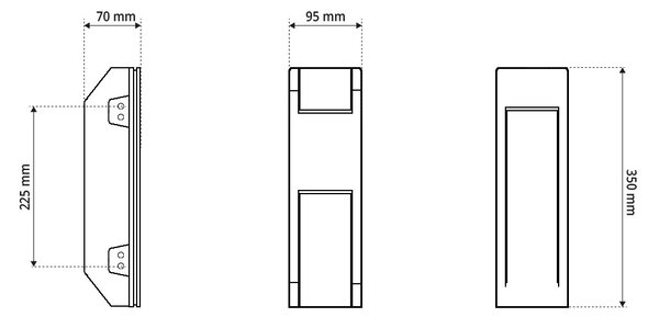 Applique da Incasso Segnapasso GU10 in Gesso Pitturabile SLIM
