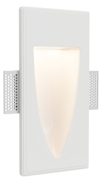 Applique da Incasso Segnapasso GU10 Curva in Gesso Pitturabile