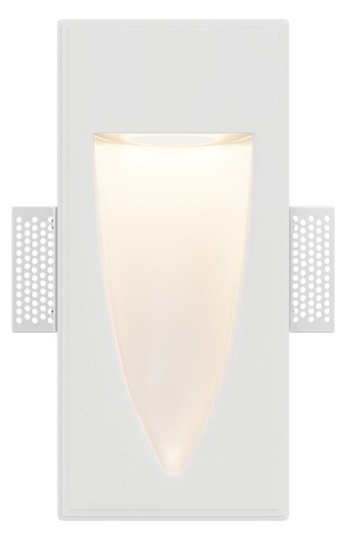 Applique da Incasso Segnapasso GU10 Curva in Gesso Pitturabile