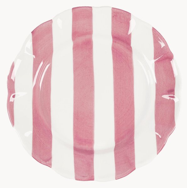 Piatto da insalata dipinto a mano Stripe