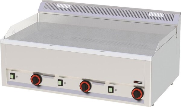 Piastra grill elettrica KBS con 3 zone di riscaldamento, superficie di cottura liscia cromata, 990x600x290 mm