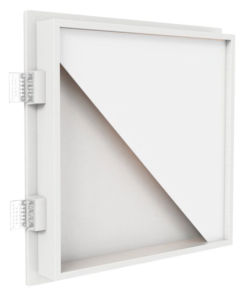Applique da Incasso E14 FOLD Quadrata in Gesso Pitturabile