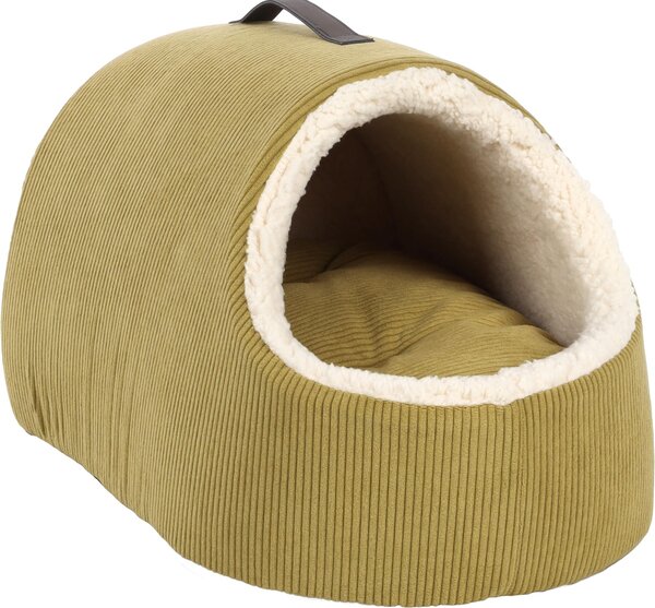 Cuccia morbida per cani e gatti Mila Grün, dimensioni 50x37x18 cm, lavabile