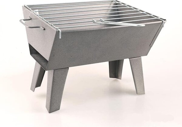 Griglia da tavolo rettangolare portatile, in acciaio inossidabile, dimensioni 30 x 24 cm