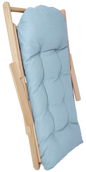 HOMCOM Poltrona Sedia da Salotto Pieghevole e reclinabile in Legno Poltrona Relax Confortevole con Cuscino trapuntato spesso