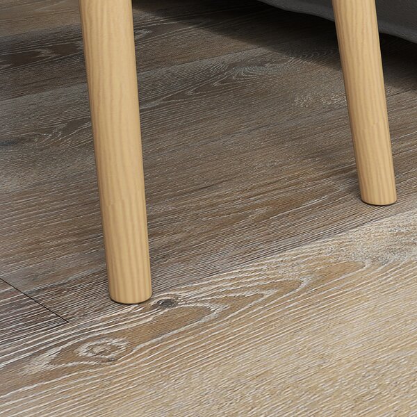 HOMCOM Set di 2 tavolini bassi sovrapposti dal design scandinavo gambe in legno e piani in legno, aspetto naturale