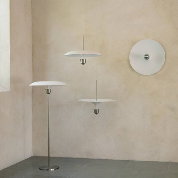New Works Lampada a sospensione Kantarell, dimmerabile, Alluminio / Grigio / Zincato, Soggiorno / Sala da pranzo, Metallo, Design, Lampada a sospensione