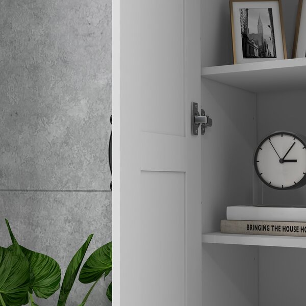 HOMCOM Armadio 2 ante mobile da salotto con 4 ripiani, stile contemporaneo, 60L x 36,5l x 175H | Aosom Italy