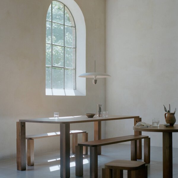 New Works Lampada a sospensione Kantarell, dimmerabile, Alluminio / Grigio / Zincato, Soggiorno / Sala da pranzo, Metallo, Design, Lampada a sospensione