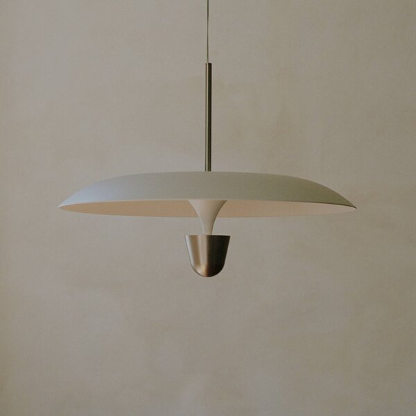 New Works Lampada a sospensione Kantarell, dimmerabile, Alluminio / Grigio / Zincato, Soggiorno / Sala da pranzo, Metallo, Design, Lampada a sospensione