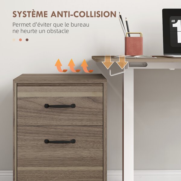 Vinsetto Scrivania elettrica sit-stand regolabile in altezza con funzione di memoria, scrivania regolabile in altezza 72-116 cm