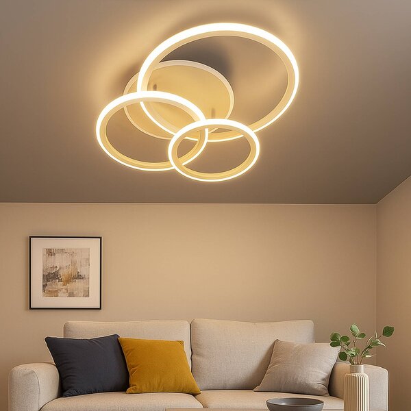FISCHER & HONSEL Plafoniera a LED Gelder, dimmerabile, Soggiorno / Sala da pranzo, Metallo, Moderno, Plafoniera LED