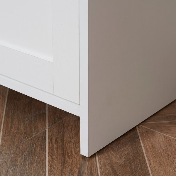HOMCOM Mobile portaoggetti buffet cucina con 2 porte e 2 ripiani regolabili 90 x 39,5 x 88 cm