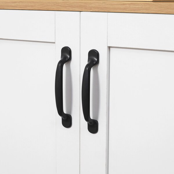 HOMCOM Mobile portaoggetti buffet cucina con 2 porte e 2 ripiani regolabili 90 x 39,5 x 88 cm