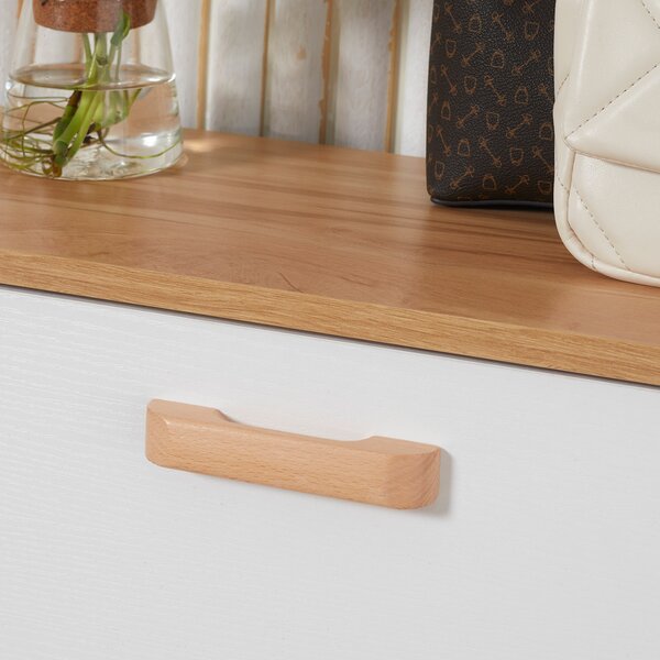 HOMCOM Mobile per scarpe in stile scandinavo 3 ante 70 x 23,5 x 122 cm bianco