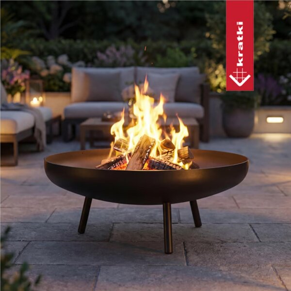 Braciere in Acciaio Naturale 70 cm, Spessore 1,5 mm - Artigianale, Alta Qualit�, Made in Europe