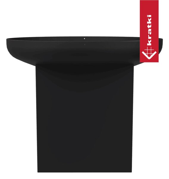 Braciere in Acciaio con Vano porta legna 60 cm, Diametro 60x h 48,5- peso 12.73 Artigianale, Alta Qualit�, Made in Europe