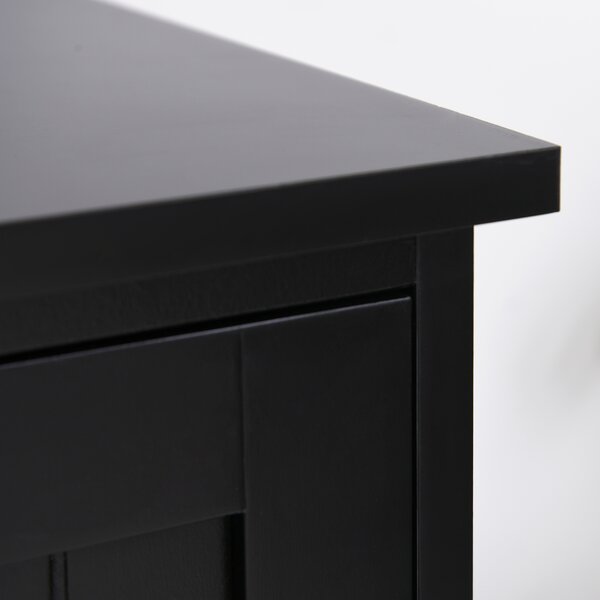 HOMCOM Buffet da cucina credenza contemporanea multi-ripostiglio 2 armadi 3 ripiani MDF pannelli particelle nero