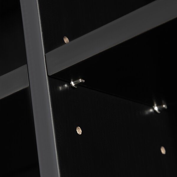 HOMCOM Libreria per CD/DVD Mensola per 1116 CD con 36 Scomparti Regolabili in Altezza, 102x24x195 cm, Nero | Aosom Italy