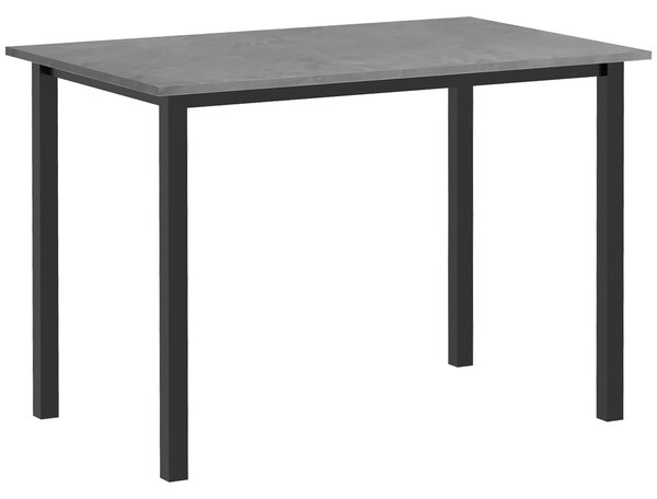 HOMCOM Tavolo da pranzo estensibile tavolo da cucina design moderno con grande piano 6 persone struttura in acciaio grigio scuro