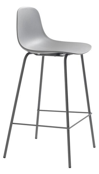 Sgabello da bar grigio in plastica (altezza della seduta 67,5 cm) Whitby – Unique Furniture