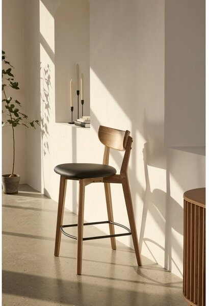 Sedia da bar in legno di quercia Pero - Unique Furniture