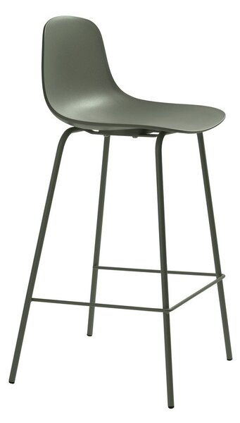 Sgabello da bar color kaki in plastica (altezza della seduta 67,5 cm) Whitby – Unique Furniture