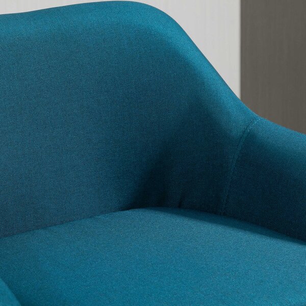 HOMCOM Sgabelli da Bar Design Scandinavo - Set di 2 Sgabelli da Bar Grand Confort con Poggiapiedi e Braccioli - Legno Massiccio Lino Blu