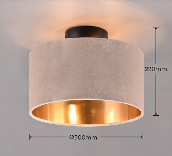 Apparecchio da soffitto nero e beige ø 30 cm Julieta - Trio