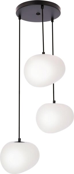 Lampada a sospensione STONES bianco e nero 3xE27x40W in metallo, dimensioni: 120x42x42 cm, IP20, Candellux