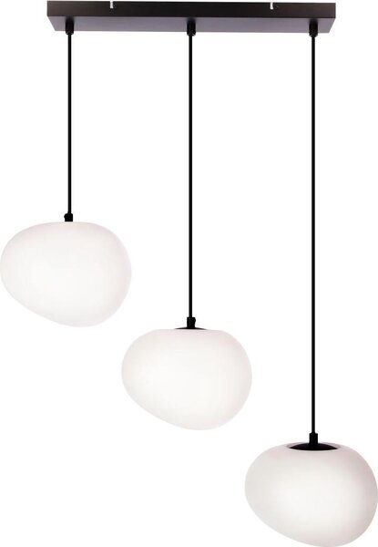 Lampada a sospensione STONES bianco e nero 3xE27x40W in metallo, dimensioni: 120x58x20 cm, IP20, Candellux