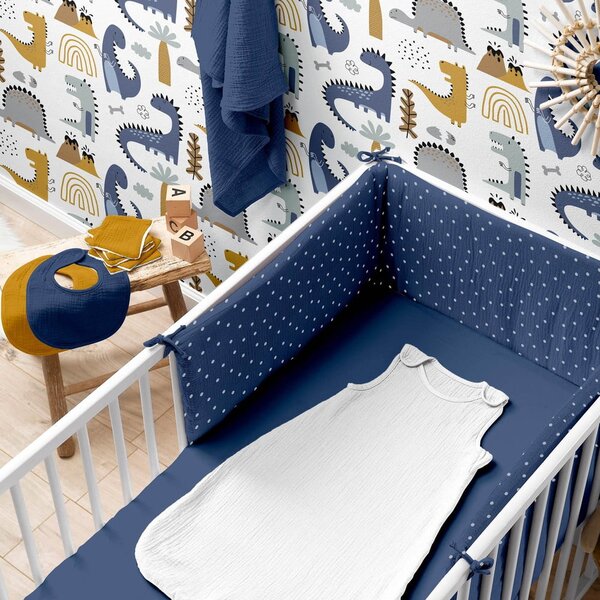Lenzuolo per culla in mussola elasticizzata 60x120 cm - Bébé Douceur