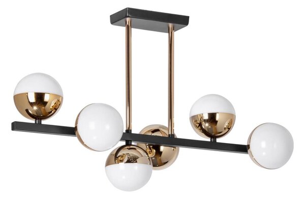 Lampadario a sospensione con supporto rigido LED 6xLED/7W/230V oro/nero