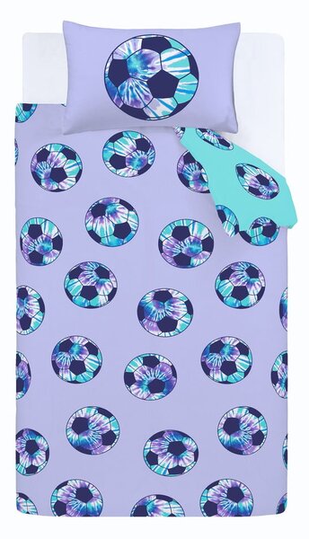 Biancheria da letto singola per bambini 135x200 cm Tie Dye Football - Catherine Lansfield