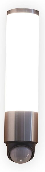 LUTEC Applique da esterni LED LEDA, acciaio inossidabile, altezza 35 cm, IP44 LEDA, Alluminio / Grigio / Zincato, Acciaio Inox, Moderno, Applique da esterni