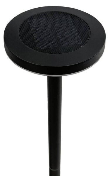 Dyberg Larsen Lampione a LED e solare Otera 50 cm, con picchetto, IP44, Nero, Alluminio, Moderno, Lampade solari