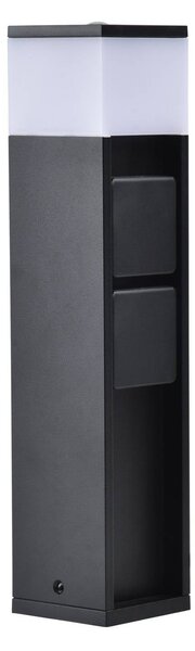 LUTEC Lampione da giardino MAINS, Alluminio / Grigio / Zincato, Alluminio, Moderno, Lampada da esterni