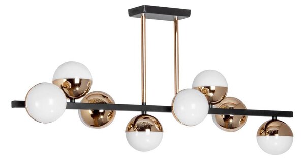Lampadario a sospensione con supporto rigido LED 8xLED/7W/230V oro/nero