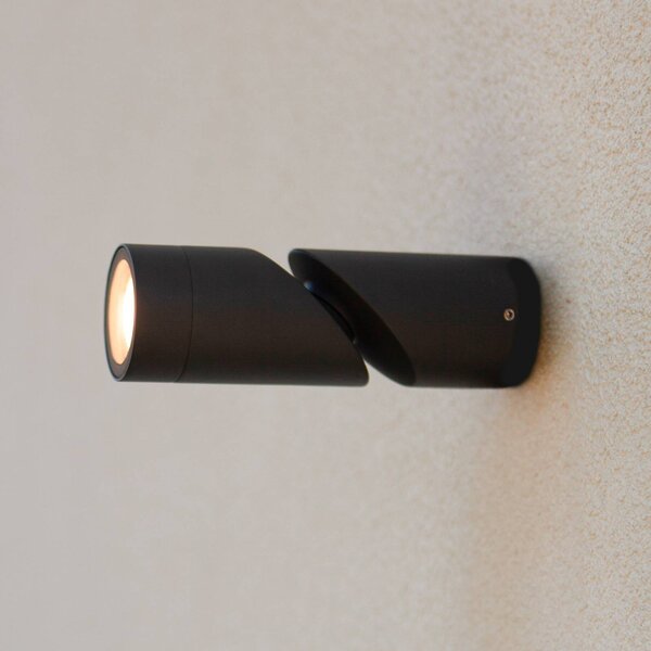 LUTEC Applique da esterni TUBON, dimmerabile, Alluminio / Grigio / Zincato, Alluminio, Moderno, Applique da esterni