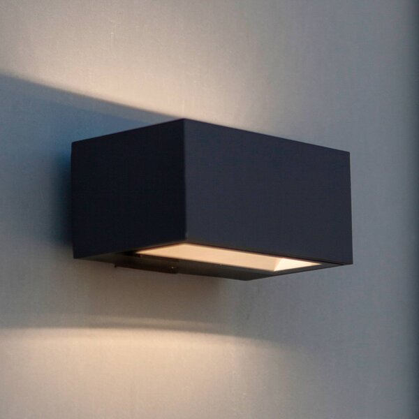 LUTEC Applique da esterni GEMINI, Alluminio / Grigio / Zincato, Alluminio, Moderno, Applique da esterni
