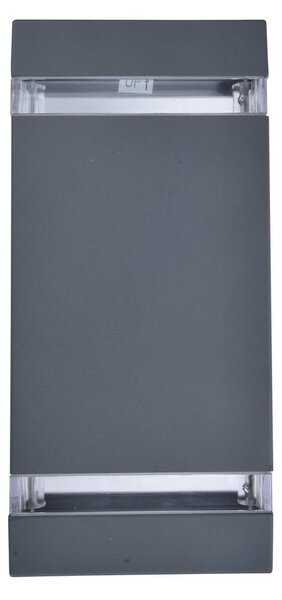LUTEC Applique da esterni FOCUS SQUARE, Alluminio / Grigio / Zincato, Alluminio, Moderno, Applique da esterni