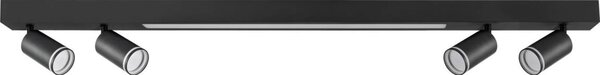 Plafoniera LED PARIGI LED/24W/230V + 4xGU10/10W nero